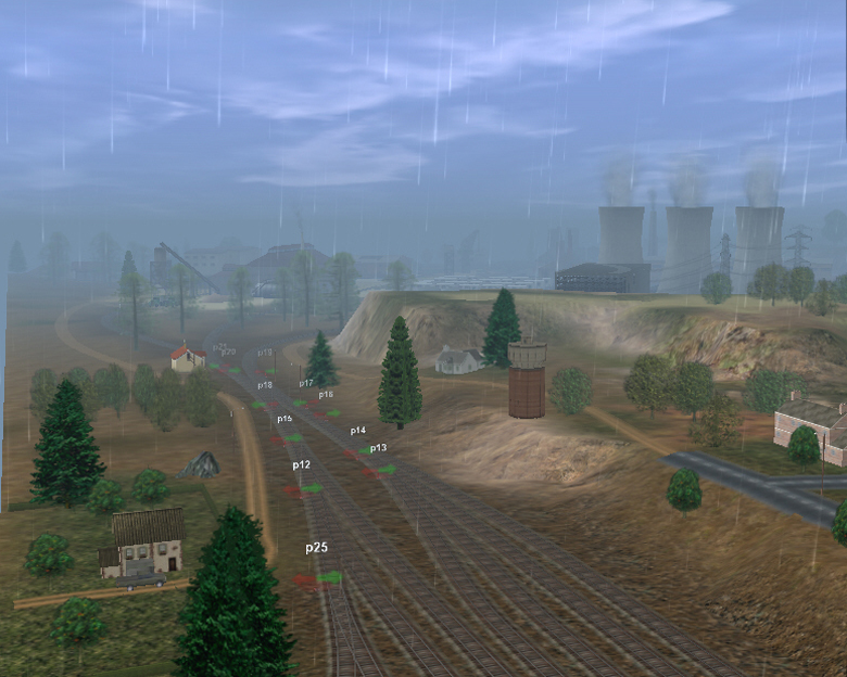 sawmill and power plant station - freight yard
