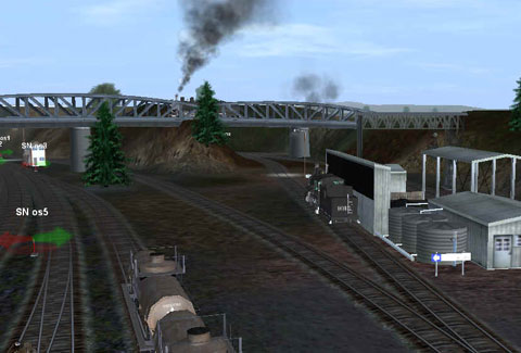 switchyard - steam engines fill and turn