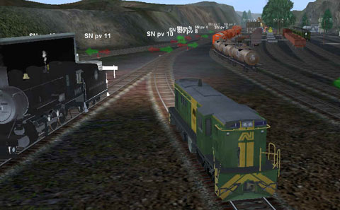 switchyard - T830 shunter and 435X2