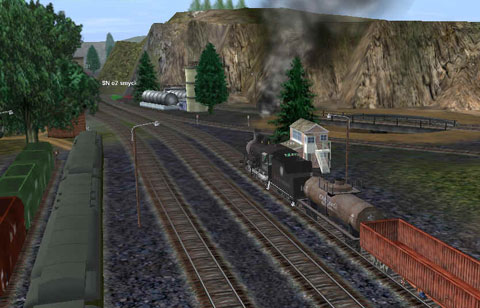 Newly composed train leaves switchyard